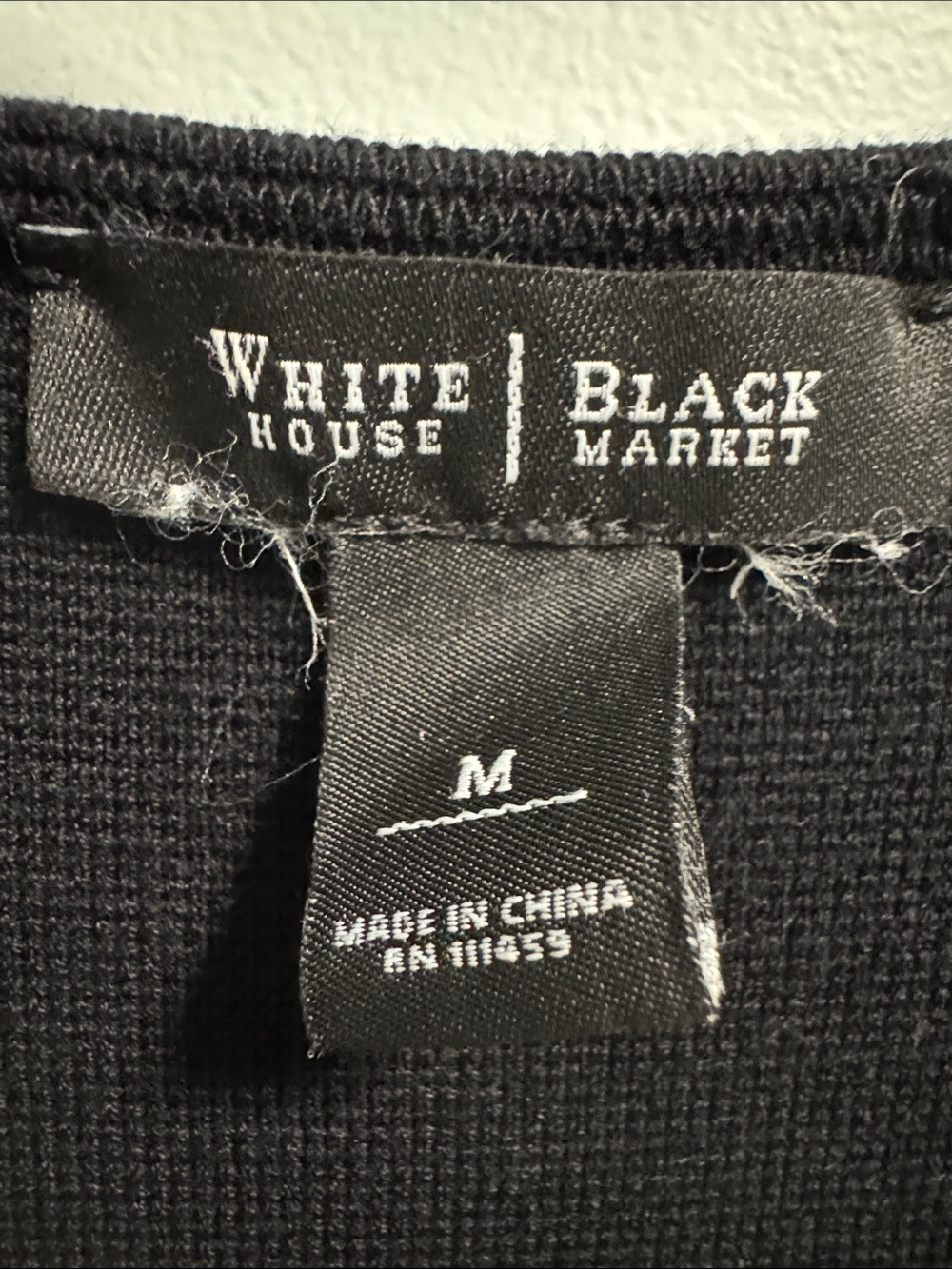 White House Black Market Black Open-Front Ribbed Trim Cardigan - Picture 2 of 7